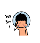 Swimming boy（個別スタンプ：26）