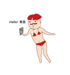 Santa Bikini Man（個別スタンプ：8）