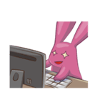 Cry B rabbit-Part 2 computer（個別スタンプ：1）