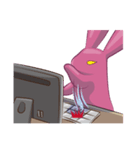 Cry B rabbit-Part 2 computer（個別スタンプ：2）