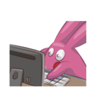 Cry B rabbit-Part 2 computer（個別スタンプ：3）