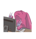 Cry B rabbit-Part 2 computer（個別スタンプ：4）