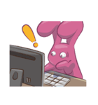 Cry B rabbit-Part 2 computer（個別スタンプ：11）