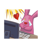 Cry B rabbit-Part 2 computer（個別スタンプ：13）