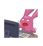 Cry B rabbit-Part 2 computer（個別スタンプ：14）