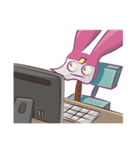 Cry B rabbit-Part 2 computer（個別スタンプ：15）