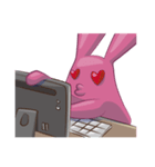 Cry B rabbit-Part 2 computer（個別スタンプ：18）
