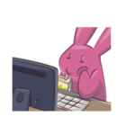 Cry B rabbit-Part 2 computer（個別スタンプ：23）