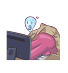 Cry B rabbit-Part 2 computer（個別スタンプ：24）