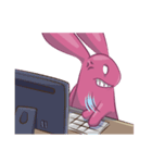 Cry B rabbit-Part 2 computer（個別スタンプ：30）