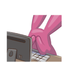 Cry B rabbit-Part 2 computer（個別スタンプ：31）