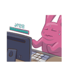 Cry B rabbit-Part 2 computer（個別スタンプ：34）