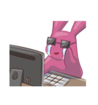 Cry B rabbit-Part 2 computer（個別スタンプ：35）