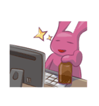 Cry B rabbit-Part 2 computer（個別スタンプ：37）