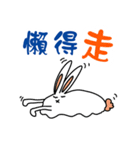 So lazy white rabbits（個別スタンプ：26）