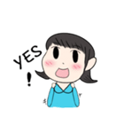 blue shirt girl（個別スタンプ：2）