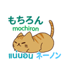 猫あいさつ タイ語日本語（個別スタンプ：20）