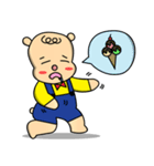 Curly Hair Bear（個別スタンプ：7）