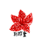 Red color campanulaceae flower（個別スタンプ：6）