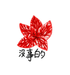 Red color campanulaceae flower（個別スタンプ：8）