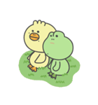 Frog and duck（個別スタンプ：14）