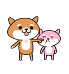 Shiba dogs - for couple（個別スタンプ：17）