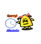 Sorry！ I am late！（個別スタンプ：4）