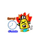 Sorry！ I am late！（個別スタンプ：8）