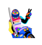 Moto Race Rainbow-colored Riders 84 @04（個別スタンプ：17）