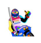 Moto Race Rainbow-colored Riders 84 @04（個別スタンプ：22）