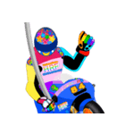 Moto Race Rainbow-colored Riders 84 @04（個別スタンプ：25）