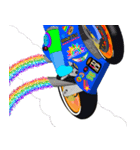 Moto Race Rainbow-colored Riders 84 @04（個別スタンプ：26）