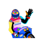 Moto Race Rainbow-colored Riders 84 @04（個別スタンプ：31）