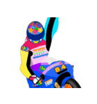 Moto Race Rainbow-colored Riders 84 @04（個別スタンプ：34）