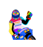 Moto Race Rainbow-colored Riders 84 @04（個別スタンプ：40）