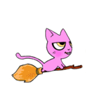 ピンクでダークなシャム猫（個別スタンプ：9）