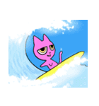 ピンクでダークなシャム猫（個別スタンプ：15）
