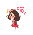 Cute raspberry girl（個別スタンプ：4）