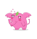 A appeared pink elephant！（個別スタンプ：21）