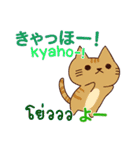 猫 タイ語勉強したい 日本タイ（個別スタンプ：16）