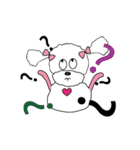 Pink poodle dog daily（個別スタンプ：15）