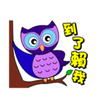 Owl small blue（個別スタンプ：33）