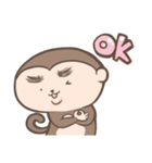 The life of monkey with thick eyebrows（個別スタンプ：1）