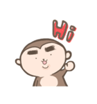 The life of monkey with thick eyebrows（個別スタンプ：4）