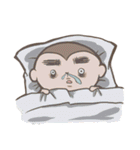 The life of monkey with thick eyebrows（個別スタンプ：22）