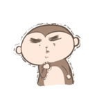 The life of monkey with thick eyebrows（個別スタンプ：34）