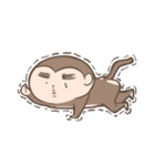 The life of monkey with thick eyebrows（個別スタンプ：35）