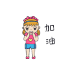 funny and lovely girl（個別スタンプ：24）