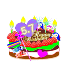 5月の誕生日☆日付入り☆ケーキでお祝い♪（個別スタンプ：7）