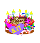 5月の誕生日☆日付入り☆ケーキでお祝い♪（個別スタンプ：17）